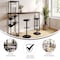 Flash Furniture Jura Metal Bar and Wine Table w/2 Slanted Shelves for Bottle Storage and Hanging Glass, Black Frame NAN-F-HY-B23102-BLKWLN-GG - alternate 2